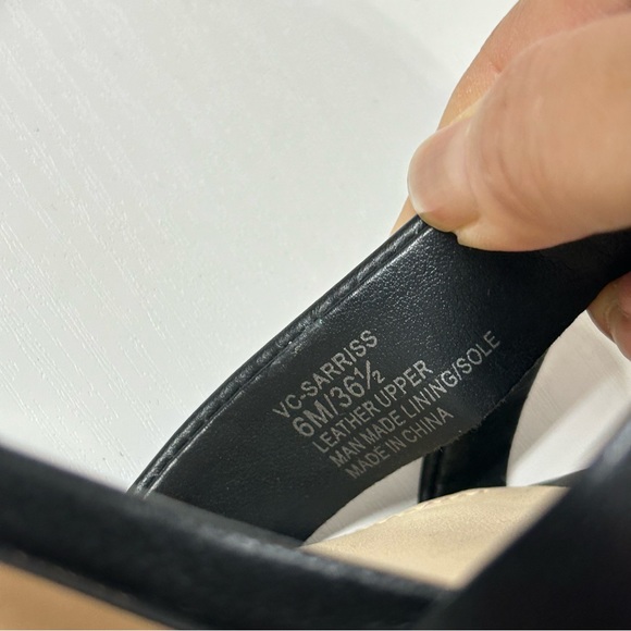 Vince Camuto Sarriss Black Strap Heel Size 6 - Picture 11 of 13